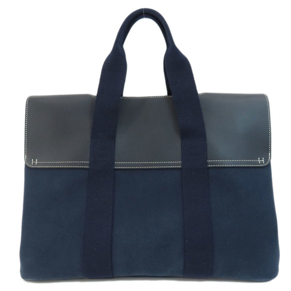 Hermes Valparaiso MM Silver Hardware Handbag Toile Chevron - Picture 2 of 9